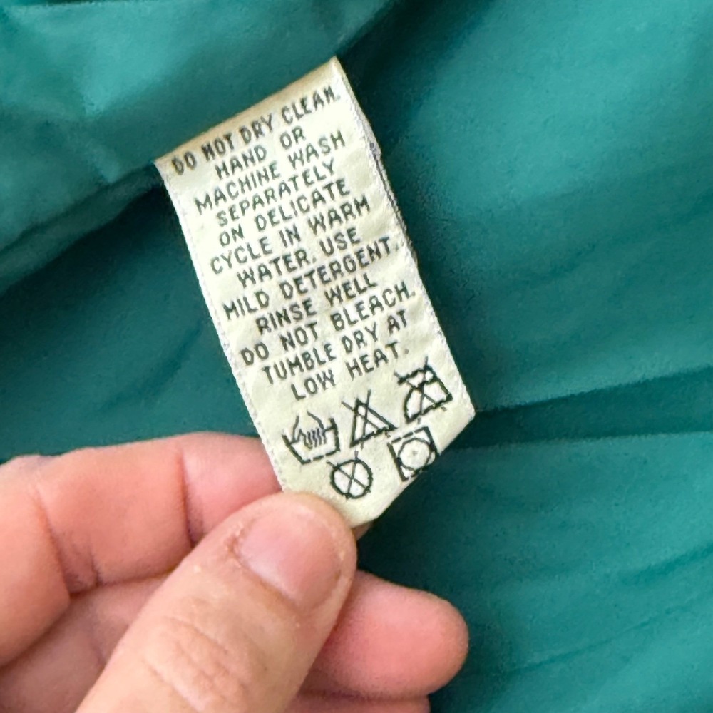 Eddie Bauer EBtek Mens XL Green Hooded Rain Jacket Sympatex Vintage 23701 - Picture 7 of 16